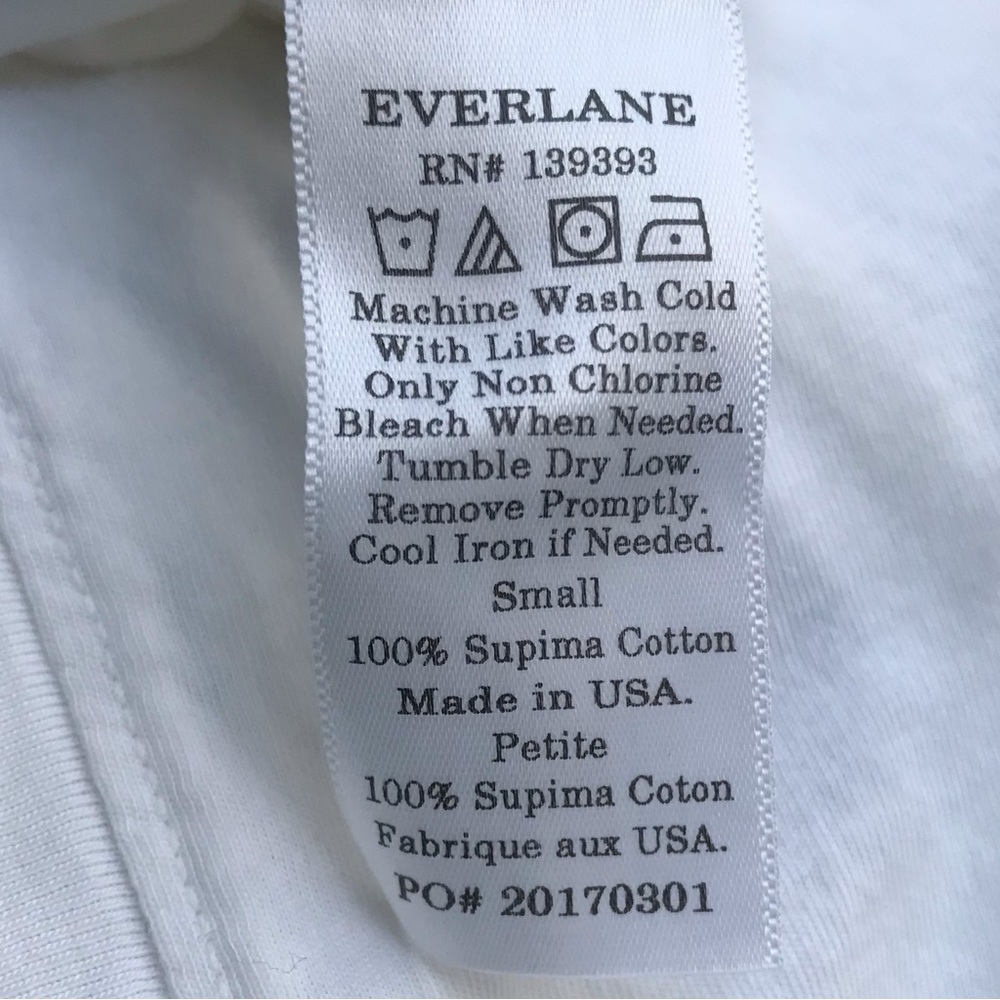 EVERLANE Equality Line 100% Human Printed Muscle Shirt Tank Top Sleeveless Tee - Picture 7 of 8